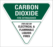 Carbon Dioxide Extinguisher Identification Sign 